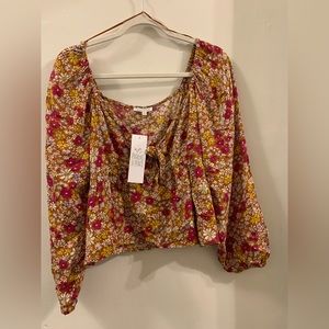 NWT Patrons of Peace peasant style blouse size Medium